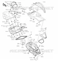 PIECE COQUE MILIEU pour Kawasaki JET SKI ULTRA 310X 2021