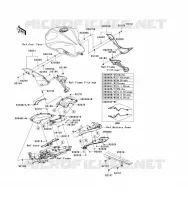 CACHE LAT&Eacute;RAL/GARDE CHAINE pour Kawasaki Z750 2010