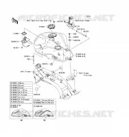 RESERVOIR CARBURANT pour Kawasaki Z750 2010
