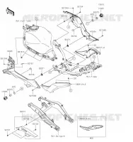 CACHE LAT&Eacute;RAL/GARDE CHAINE pour Kawasaki Z650 2017