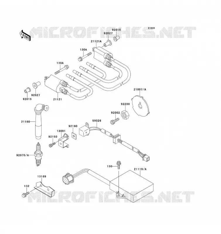 SYSTEME D&acute;ALLUMAGE Kawasaki MOTOS 1100 1993 ZZ-R1100  ZX1100-D1