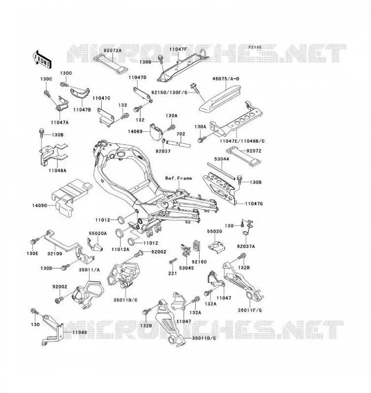 SUPPORT BATTERIE Kawasaki MOTOS 1100 1993 ZZ-R1100  ZX1100-D1