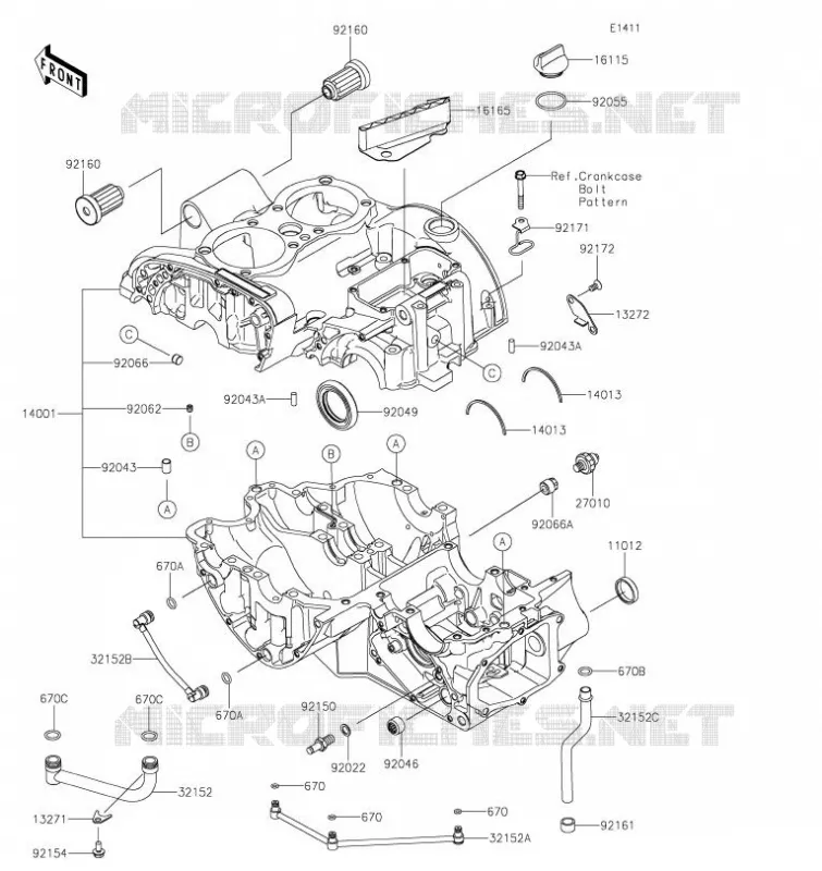 CARTER MOTEUR(S) Kawasaki MOTOS 800 2020 W800  EJ800DLF