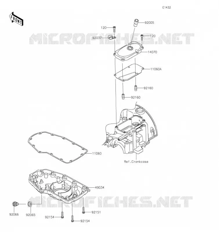COUVERCLE RENIFLARD/CARTER D'HUILE Kawasaki MOTOS 800 2020 W800  EJ800DLF
