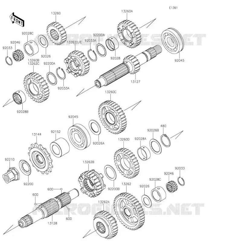 TRANSMISSION Kawasaki MOTOS 800 2020 W800  EJ800DLF