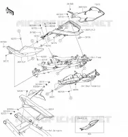 CACHE LAT&Eacute;RAL/GARDE CHAINE pour Kawasaki Z400 2019
