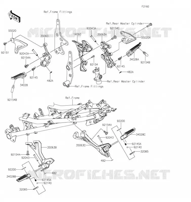REPOSE PIED Kawasaki MOTOS 400 2019 Z400  ER400DKF