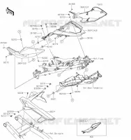 CACHE LAT&Eacute;RAL/GARDE CHAINE pour Kawasaki Z400 2020