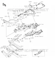 CACHE LAT&Eacute;RAL/GARDE CHAINE pour Kawasaki Z400 2020