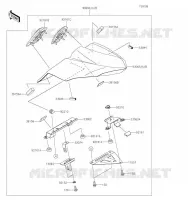 ACCESSOIRE(Pillion Seat Cover) pour Kawasaki NINJA 650 2020