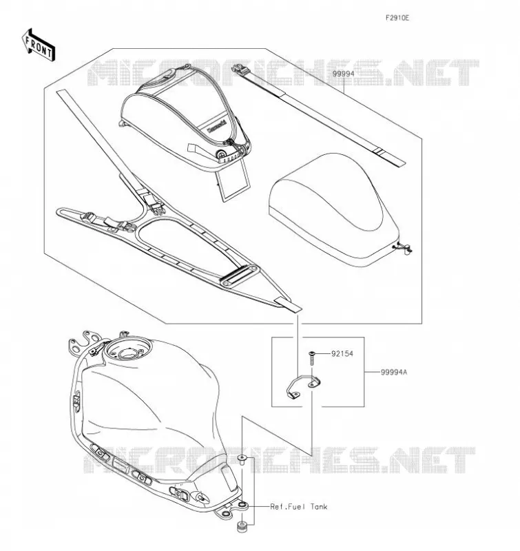 ACCESSOIRE(Tank Bag) Kawasaki MOTOS 650 2020 NINJA 650  EX650MLF