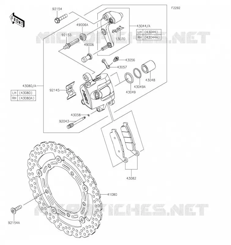 FREIN AVANT Kawasaki MOTOS 650 2021 NINJA 650  EX650MMFNN