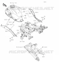 CACHE LAT&Eacute;RAL/GARDE CHAINE pour Kawasaki VERSYS 650 2020