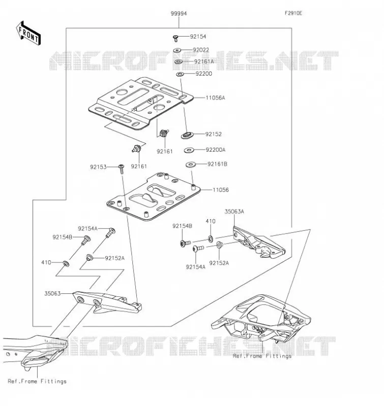 ACCESSOIRE (SUPPORT TOP CASE) Kawasaki MOTOS 650 2021 VERSYS 650  KLE650FMFNN