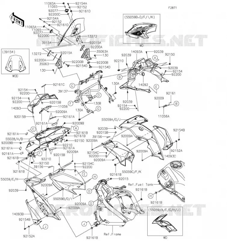 CARENAGE Kawasaki MOTOS 650 2021 VERSYS 650  KLE650FMFNN