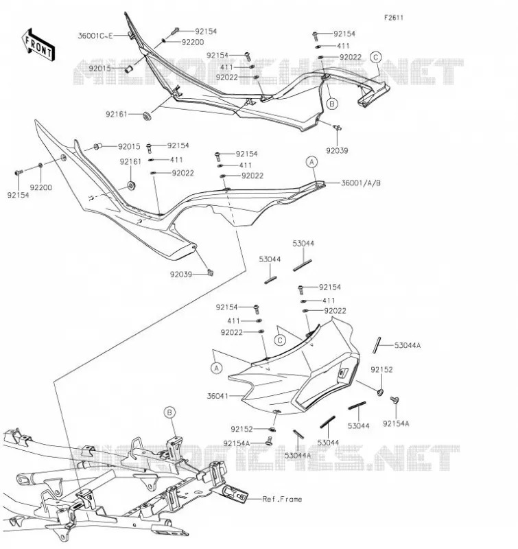 CACHE LAT&Eacute;RAL Kawasaki MOTOS 1000 2019 VERSYS 1000 SE  KLZ1000DKF