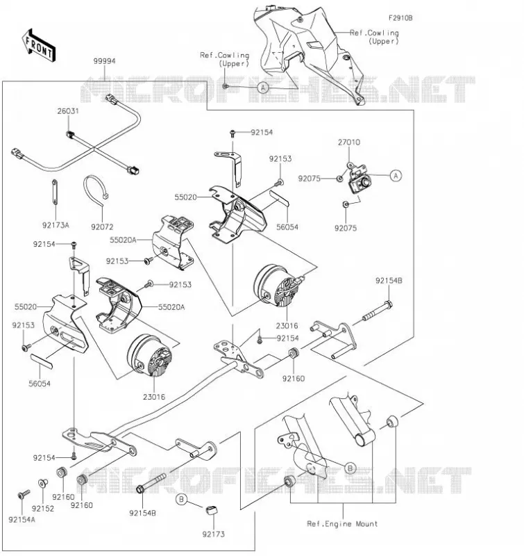 ACCESSOIRE(PHARE ADDITIONEL) Kawasaki MOTOS 1000 2019 VERSYS 1000 SE  KLZ1000DKF
