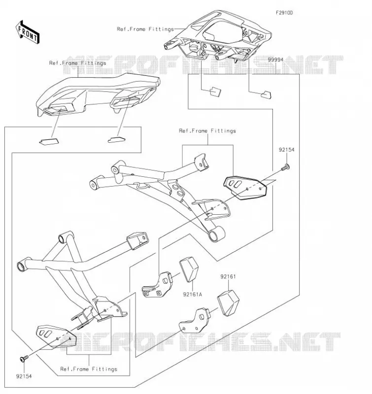 ACCESSOIRE(Bag Fitting Kit) Kawasaki MOTOS 1000 2020 VERSYS 1000 SE  KLZ1000DLF