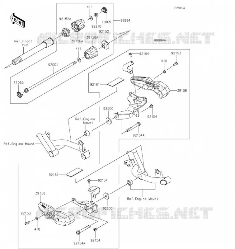 ACCESSOIRE(Slider) Kawasaki MOTOS 1000 2021 VERSYS 1000 SE  KLZ1000DMFNN