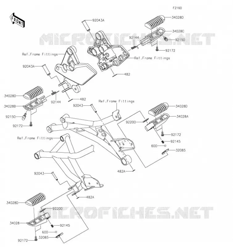 REPOSE PIED Kawasaki MOTOS 1000 2021 VERSYS 1000 SE  KLZ1000DMFNN