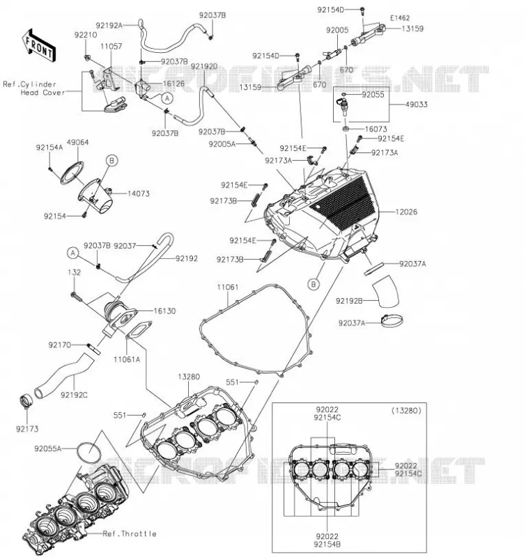 CHAMBRE A AIR Kawasaki MOTOS 1000 2020 Z H2  ZR1000KLF