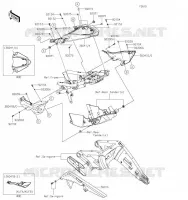 CACHE LAT&Eacute;RAL/GARDE CHAINE pour Kawasaki Z H2 2020