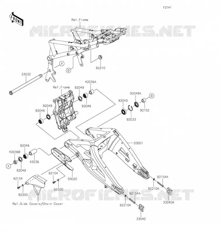 BRAS OSCILLANT Kawasaki MOTOS 1000 2020 Z H2  ZR1000KLFA