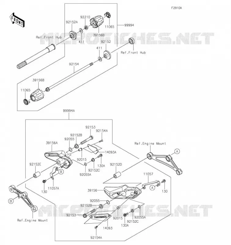 ACCESSOIRE(Slider) Kawasaki MOTOS 900 2020 Z900RS  ZR900CLFB