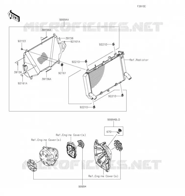 ACCESSOIRE(ENG. Cover Ring and Cap) Kawasaki MOTOS 900 2021 Z900  ZR900FMFNN