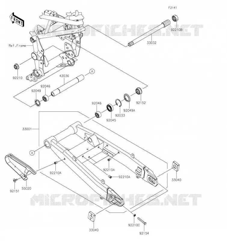 BRAS OSCILLANT Kawasaki MOTOS 900 2021 Z900  ZR900FMFNN
