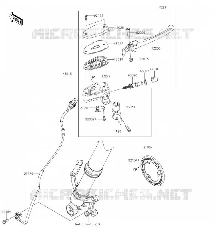 MAITRE CYLINDRE AV Kawasaki MOTOS 900 2021 Z900  ZR900FMFNN