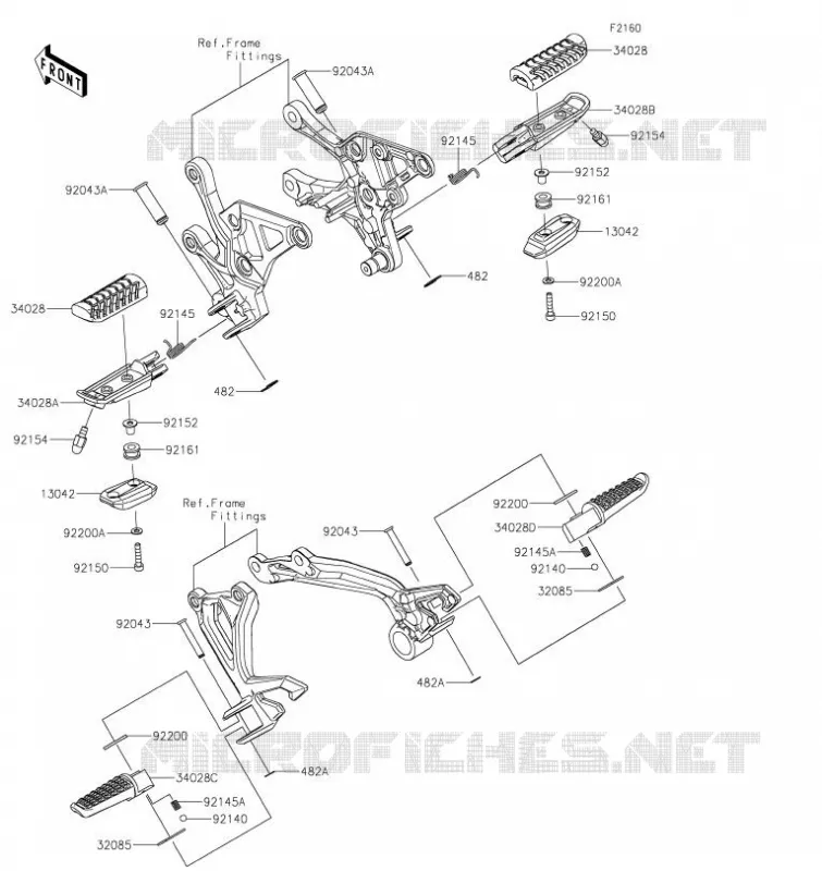 REPOSE PIED Kawasaki MOTOS 900 2021 Z900  ZR900FMFNN