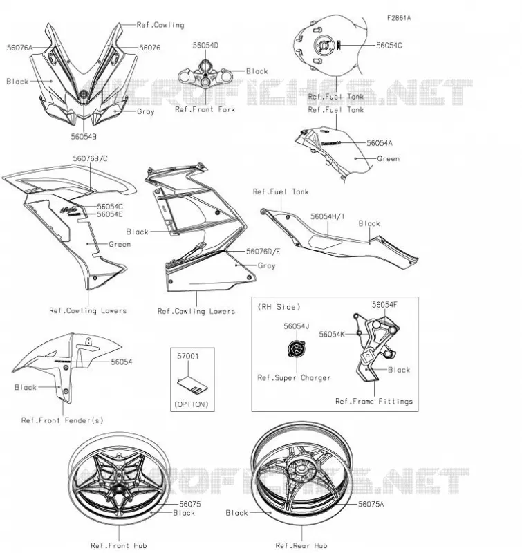 AUTOCOLLANT Kawasaki MOTOS 1000 2020 NINJA H2 SX SE PLUS  ZX1002DLF
