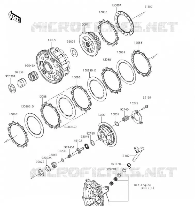 EMBRAYAGE Kawasaki MOTOS 636 2020 NINJA ZX-6R  ZX636GLFA