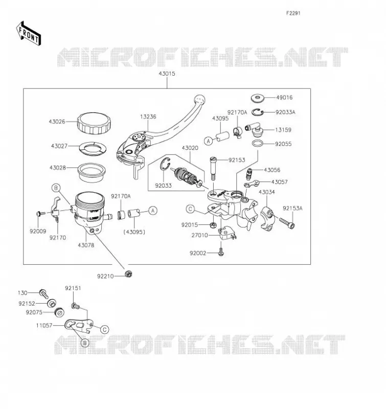 MAITRE CYLINDRE AV Kawasaki MOTOS 636 2021 NINJA ZX-6R  ZX636GMFNN