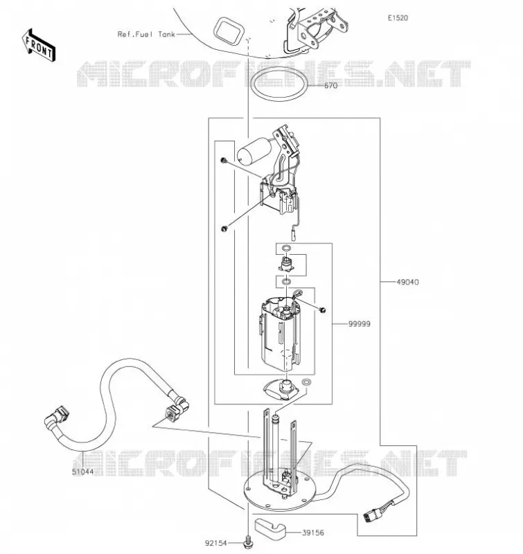 POMPE A ESSENCE Kawasaki MOTOS 636 2021 NINJA ZX-6R  ZX636GMFNN
