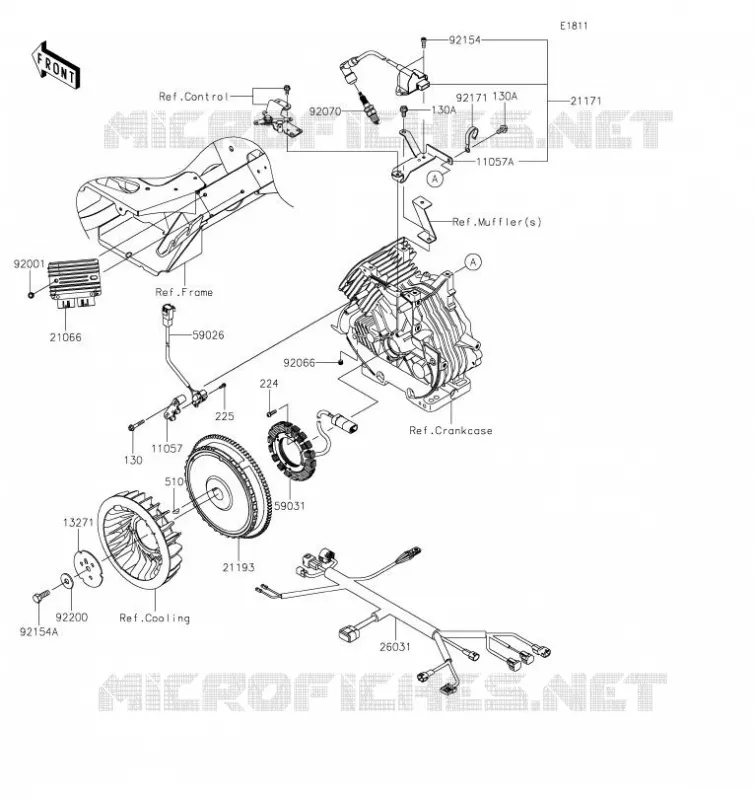 GENERATEUR/BOBINE Kawasaki SSV 400 2021 MULE SX  KAF400PMFNN