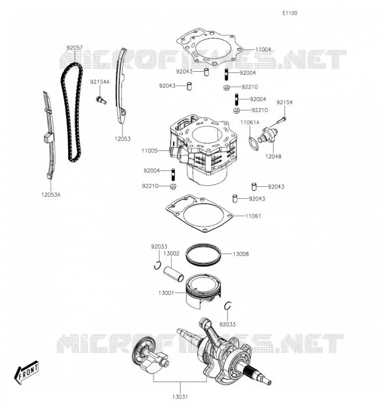 CYLINDRE/PISTON Kawasaki SSV 700 2021 MULE PRO-MX  KAF700BMFNN