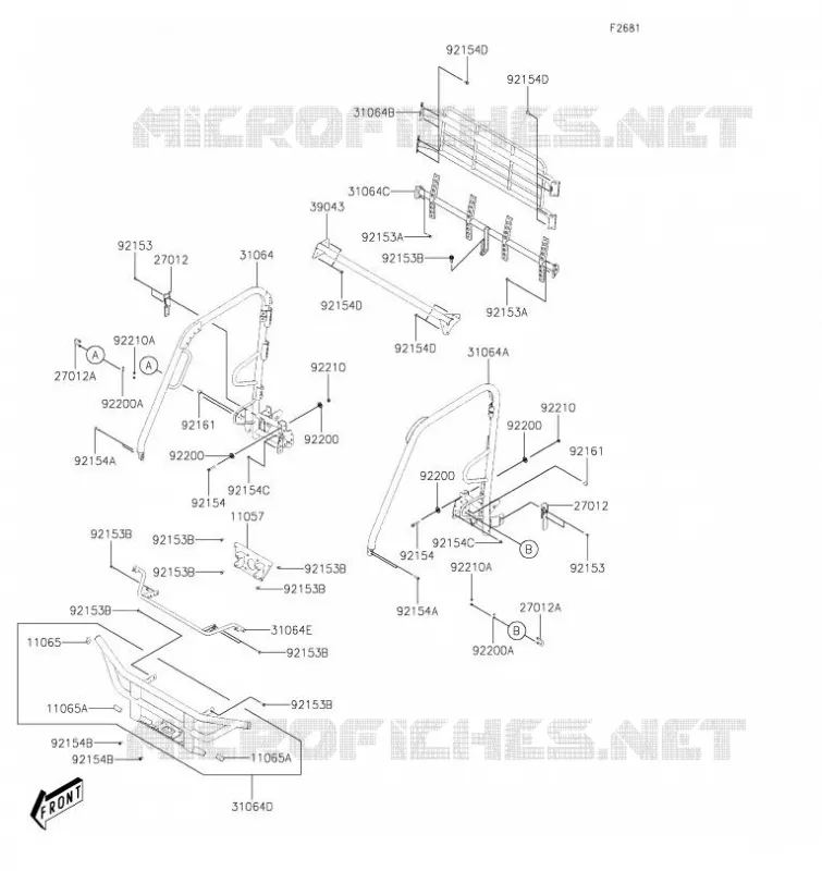 PROTECTION/CHASSIS CAB Kawasaki SSV 700 2021 MULE PRO-MX  KAF700BMFNN