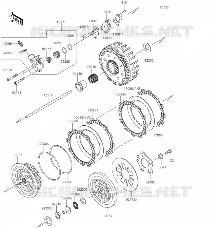 EMBRAYAGE Kawasaki TOUT-TERRAIN 250 2021 KX250X  KX252DMFNN