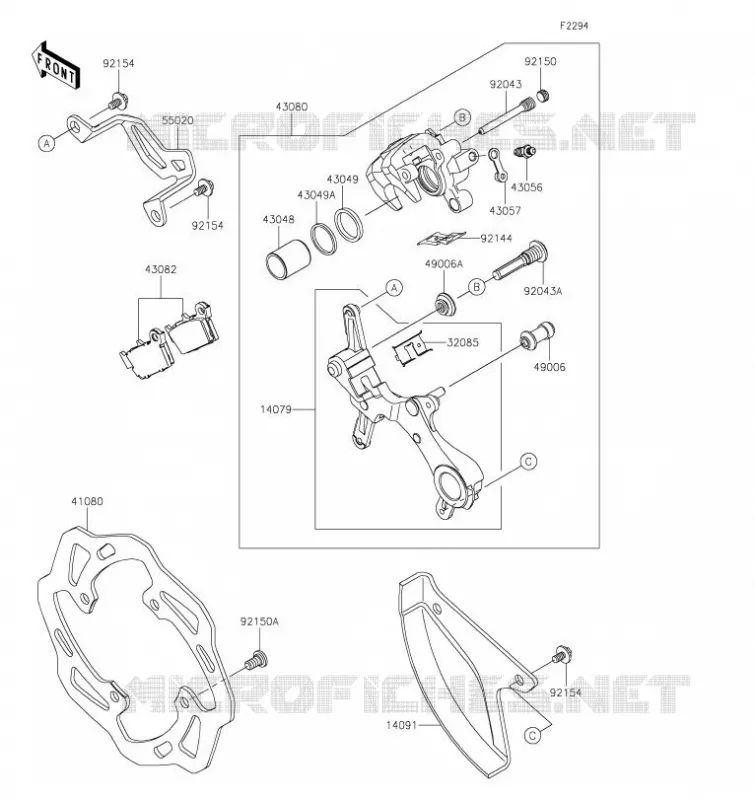 FREIN ARRIERE Kawasaki TOUT-TERRAIN 250 2021 KX250X  KX252DMFNN