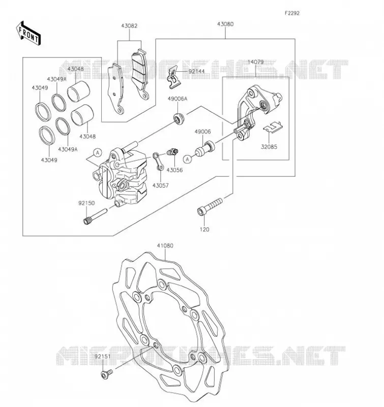 FREIN AVANT Kawasaki TOUT-TERRAIN 250 2021 KX250X  KX252DMFNN