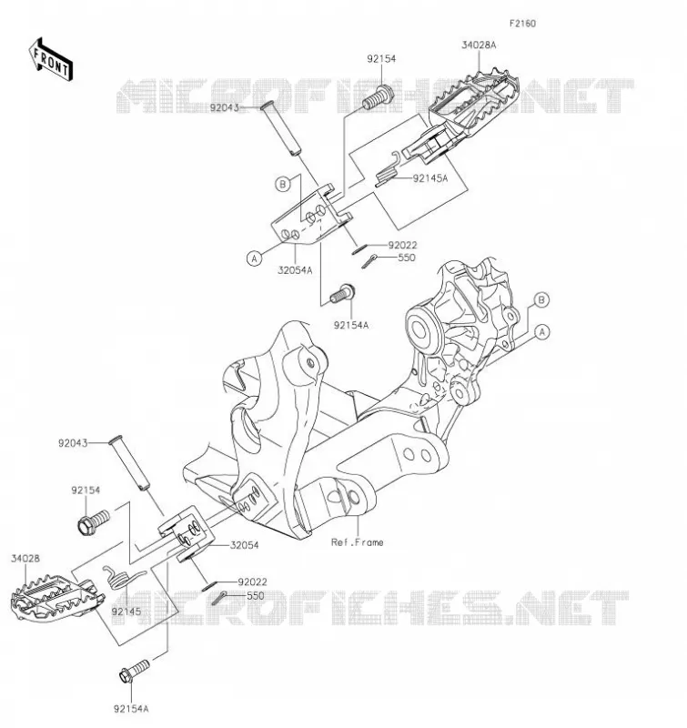REPOSE PIED Kawasaki TOUT-TERRAIN 450 2020 KX450  KX450JLF