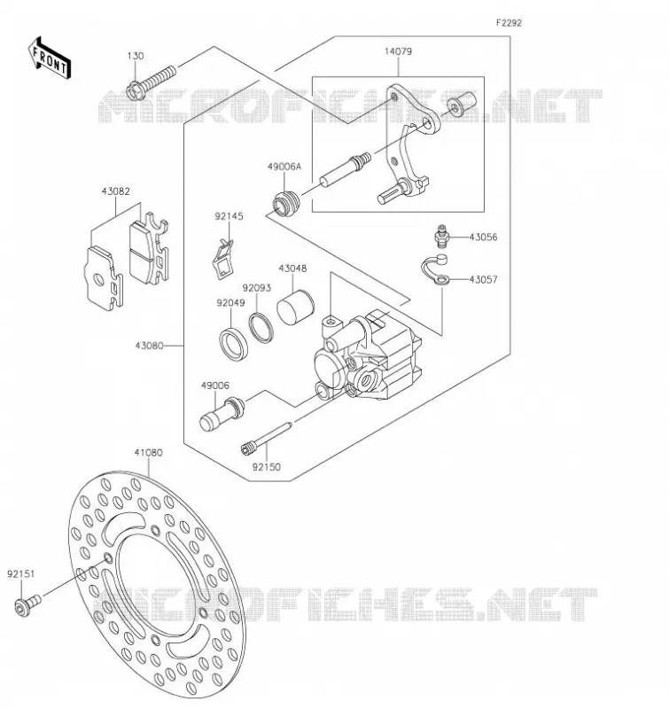FREIN AVANT Kawasaki TOUT-TERRAIN 65 2021 KX65  KX65CMFNN