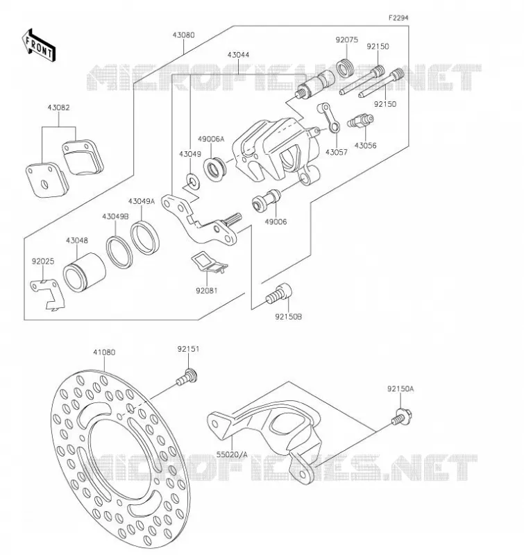 FREIN ARRIERE Kawasaki TOUT-TERRAIN 65 2021 KX65  KX65CMFNN
