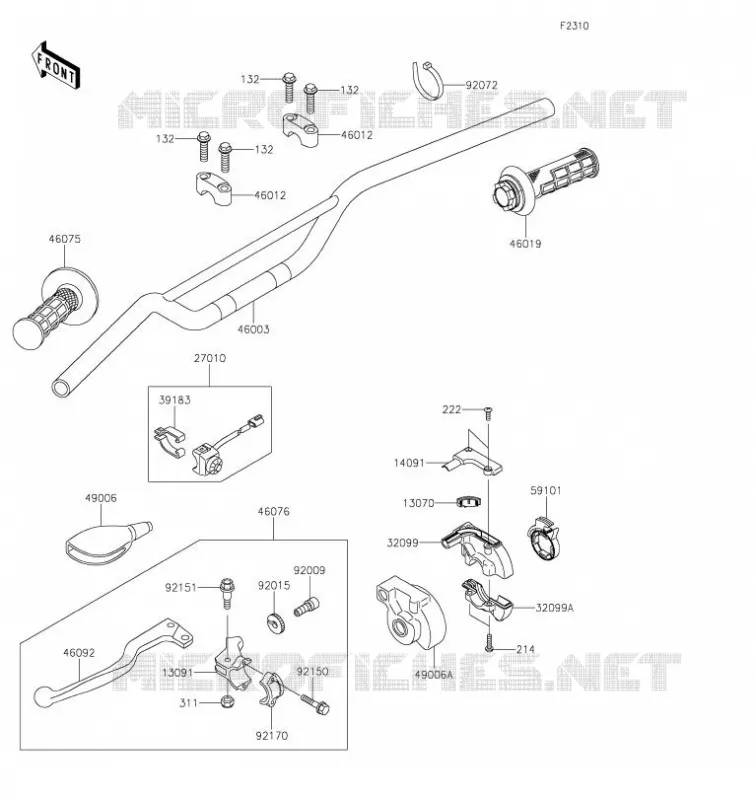 GUIDON Kawasaki TOUT-TERRAIN 65 2021 KX65  KX65CMFNN