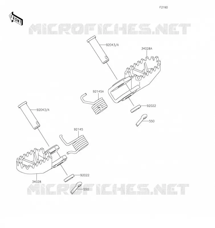 REPOSE PIED Kawasaki TOUT-TERRAIN 65 2021 KX65  KX65CMFNN