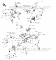 PIECE DE CADRE (COUVERTURE) pour Kawasaki Z650RS 2023