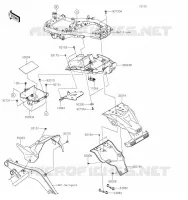GARDE BOUE ARRI&Egrave;RE pour Kawasaki Z650RS 2023