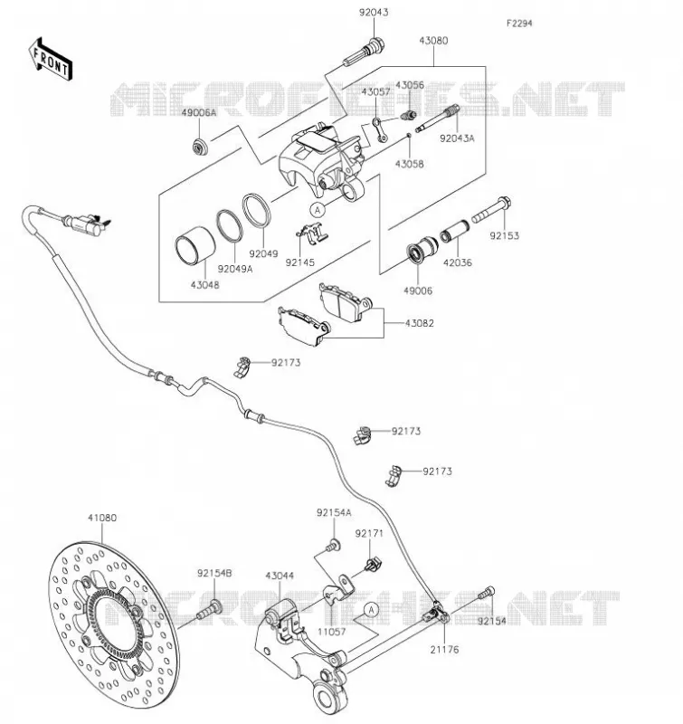 FREIN ARRIERE Kawasaki MOTOS 650 2023 Z650RS  ER650MPFNN